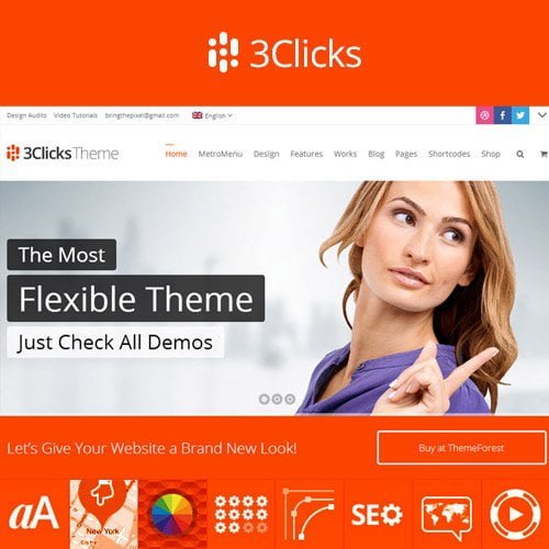 3Clicks Responsive Multi Purpose WordPress Theme