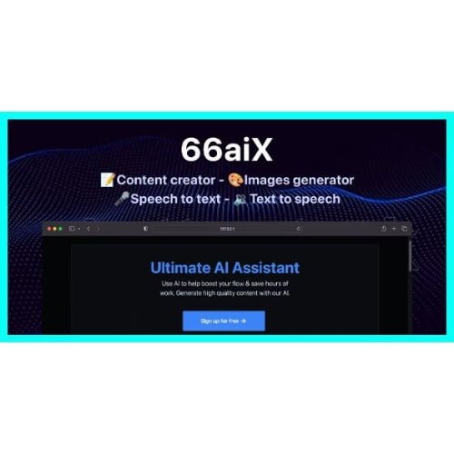 66aix AI Content Chat Bot Images Generator Speech to Text SAAS