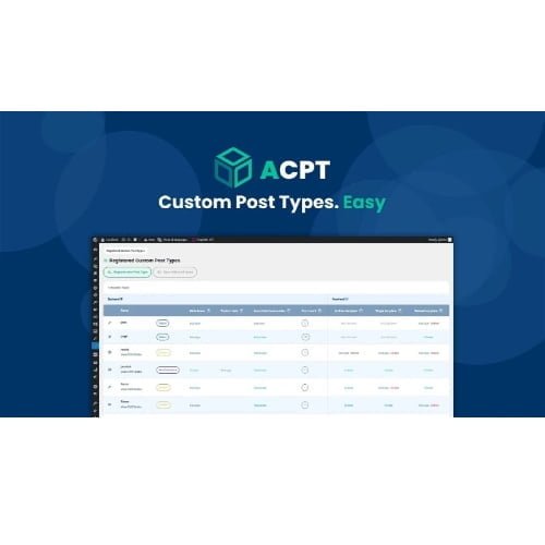 ACPT Custom post types plugin for Wordpress 1