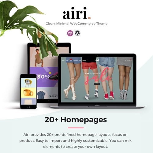 Airi Clean Minimal WooCommerce Theme