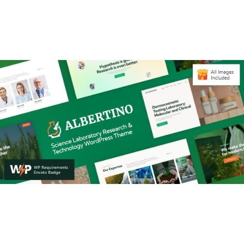 Albertino Science Laboratory Research Technology WordPress Theme