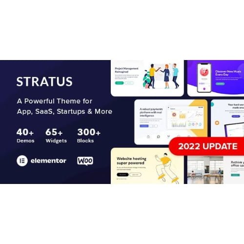 App SaaS Software Startup Tech Theme Stratus