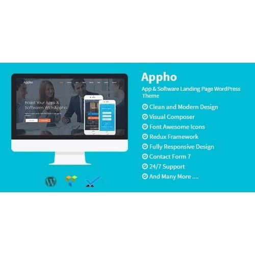 Appho App Software Landing Page WordPress Theme