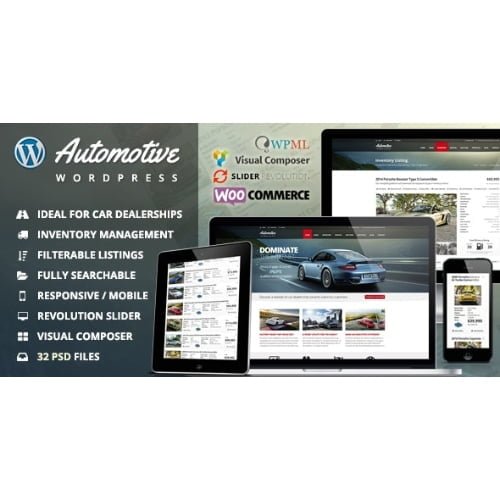 Automotive Car Dealership Business WordPress Theme Nulled