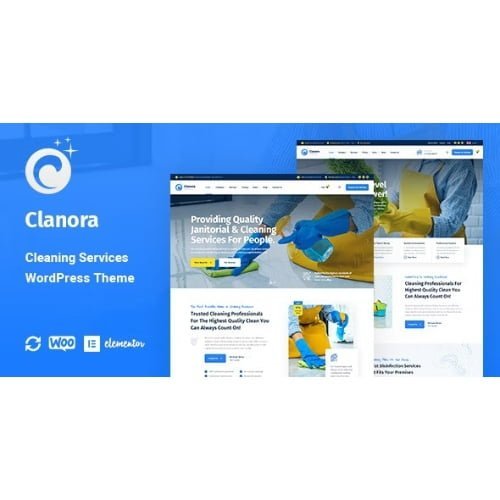 Clanora Cleaning Services WordPress Theme 1