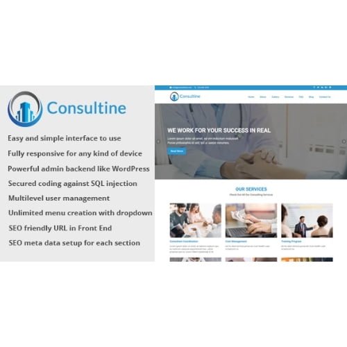 Consultine Consulting Business and Finance Website CMS Nulled