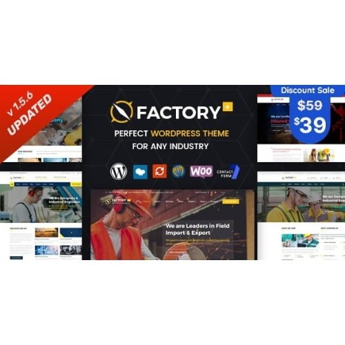 Factory Plus Nulled Industry and Construction WordPress Theme Free Download