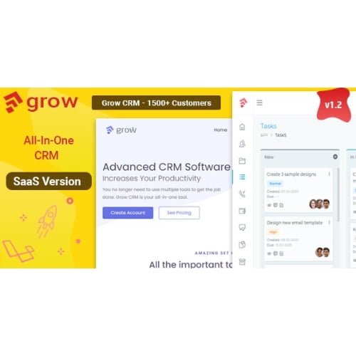 Grow CRM SaaS Laravel Project Management Multitenancy Nulled 2