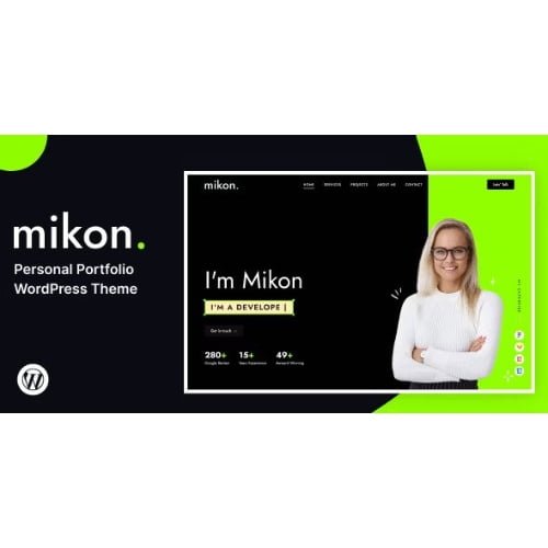 Mikon Personal Portfolio WordPress Theme