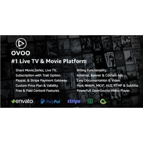 OVOO NULLED Live TV Movie Portal CMS with Membership System Free Download 1