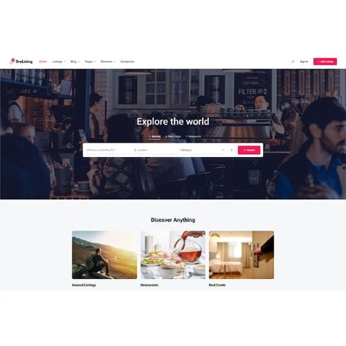 OneListing Pro WordPress Theme for Business Directory Premium
