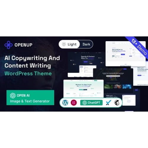 Openup AI Content Writer AI Application WordPress Theme