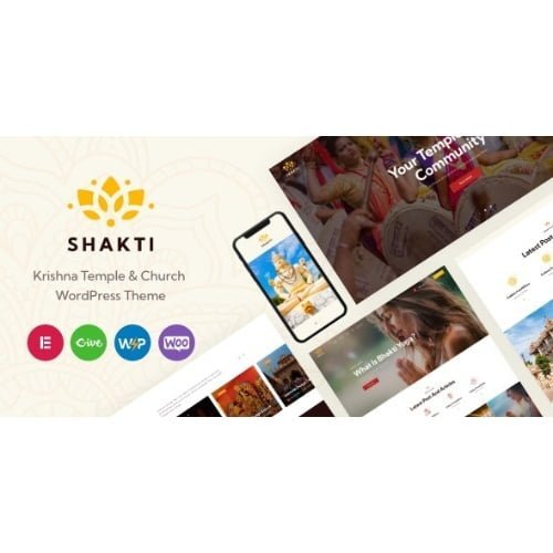 Shakti Krishna Temple Church WordPress Theme Nulled