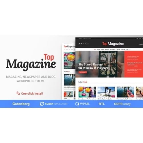 Top Magazine Nulled Blog and News WordPress Theme Free Download