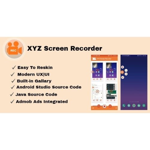 XYZ Screen Recorder Native Android App Admob Ads Free Download