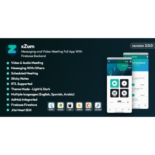 XZum Messaging and Video Meeting Full App With Firebase Backend Nulled